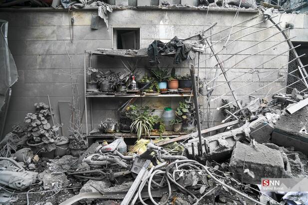 تصاویر خانه های تخریب شده در جنگ