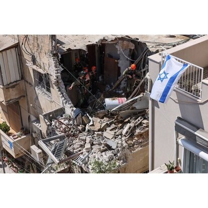 تصاویری از آثار تخریب گسترده در تل‌اویو