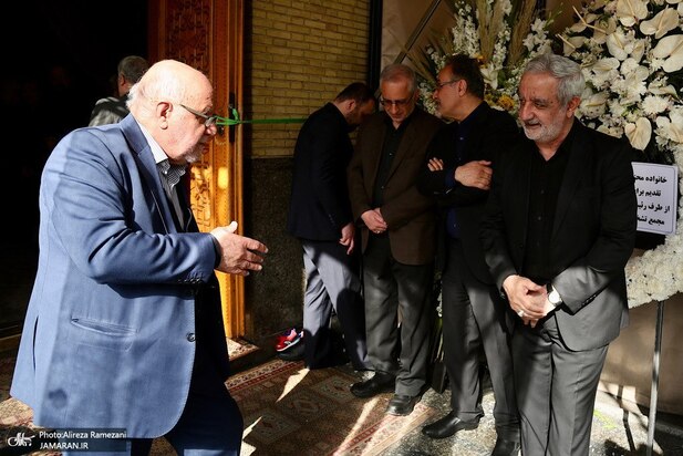 خاتمی، جنتی و مهدی هاشمی در مراسم ترحیم شهید «کمال خرازی»