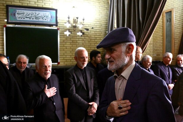 خاتمی، جنتی و مهدی هاشمی در مراسم ترحیم شهید «کمال خرازی»