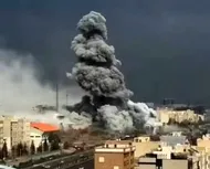 ببینید| تصاویر هولناکی از لحظه بمباران خیابان فردوسی در جنگ ۴۰ روزه
