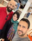 سلفی شاهرخ استخری با خواهر و شوهر خواهرش