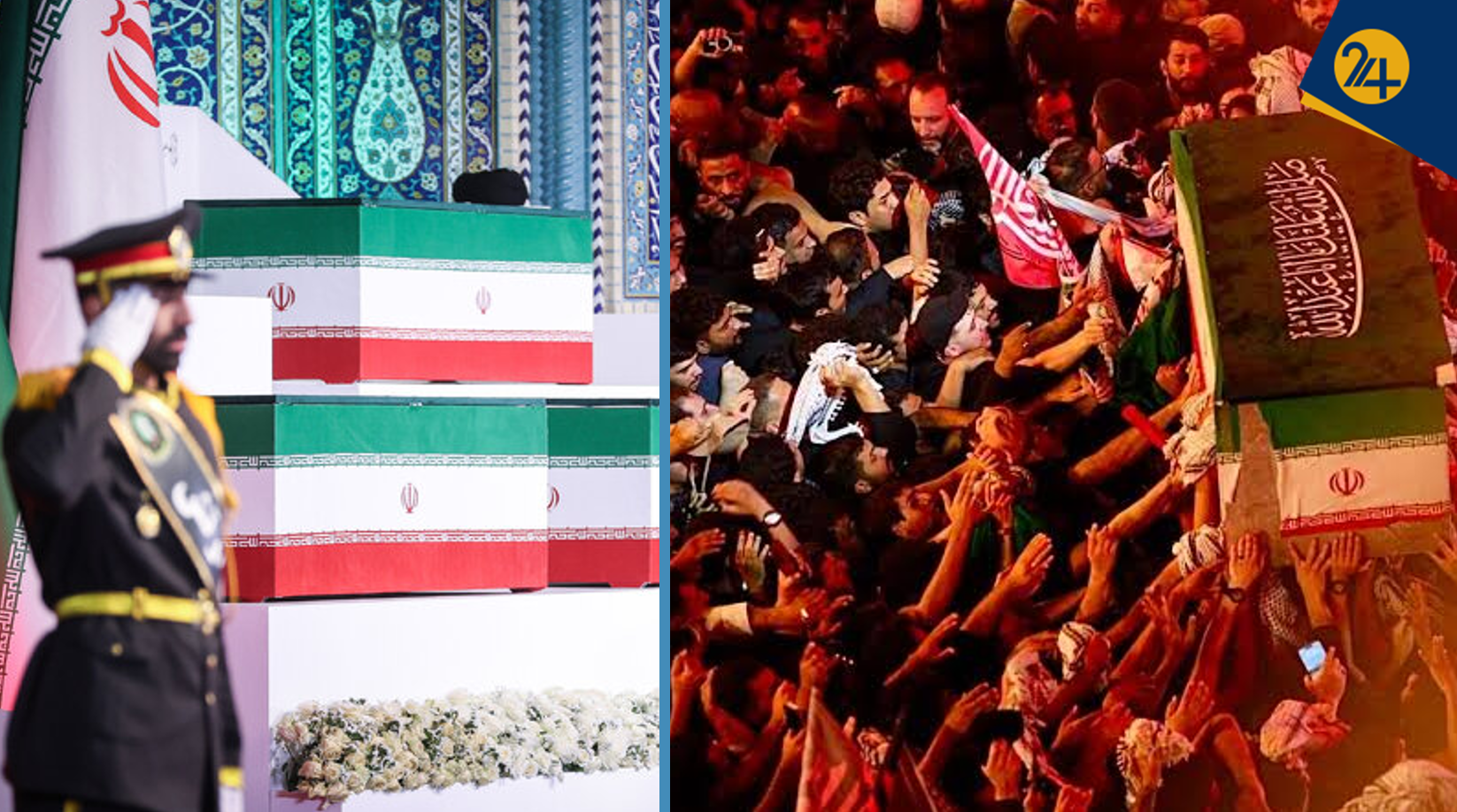 دو تصویر از یک وداع | اندوه و احترام در نجف و کربلا در برابر شعار و ناسزا در تهران دو تصویر از یک وداع | اندوه و احترام در نجف و کربلا در برابر شعار و ناسزا در تهران