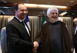 دیدار روحانی و اولاند در آمریکا