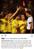 واکنش اینستاگرامی بازیکن سپاهان به اتفاقات بازی با پرسپولیس +عکس