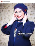 تیپ آبی و نونوار «ماه‌چهره خلیلی»  +عکس