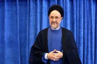 ببینید| حضور سید محمد خاتمی با عصا در نشست بنیاد باران