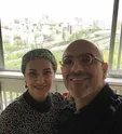 داور برنامه عصر جدید در کنار همسرش +عکس