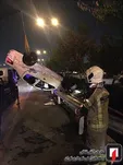 صحنه واژگونی رانا در اتوبان بابایی تهران + عکس