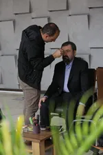 محسن رضایی در پشت صحنه حالاخورشید +عکس
