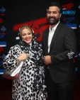 بهاره رهنما با تیپ پلنگی در کنار همسرش!  +عکس