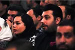 ببینید| حضور همسر احسان خواجه امیری در ختم پدرشوهرش