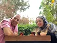 عصرانه خوردی علی اوجی و نرگس محمدی+عکس