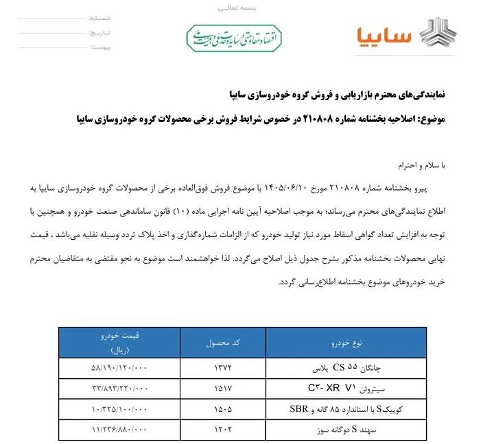 قیمت خودرو سایپا قیمت خودرو سایپا