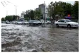 ببینید| آبگرفتگی معابر شهر ایوان در پی بارش شدید