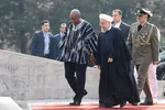 امضای تفاهم نامه و استقبال رسمی روحانی از رییس جمهوری غنا