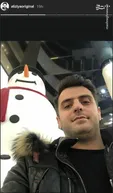 سلفی مجری معروف با آدم برفی
