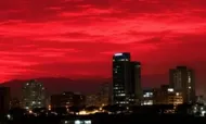 ببینید| وحشت مردمِ گالراس کلمبیا از ابرهای خونین در آسمان