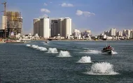 ببینید| شدت طوفان تهران در دریاچه چیتگر