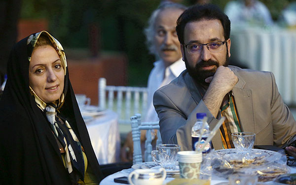فرزاد جمشیدی در کنار همسرش