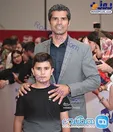 هادی ساعی و پسرش در افتتاحیه فیلم سینمایی «ما همه با هم هستیم» +عکس