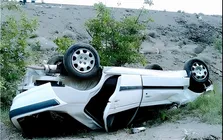 جان باختن تلخ پدر و مادر و مصدومیت سه فرزند در حادثه واژگونی پژو پارس در اصفهان