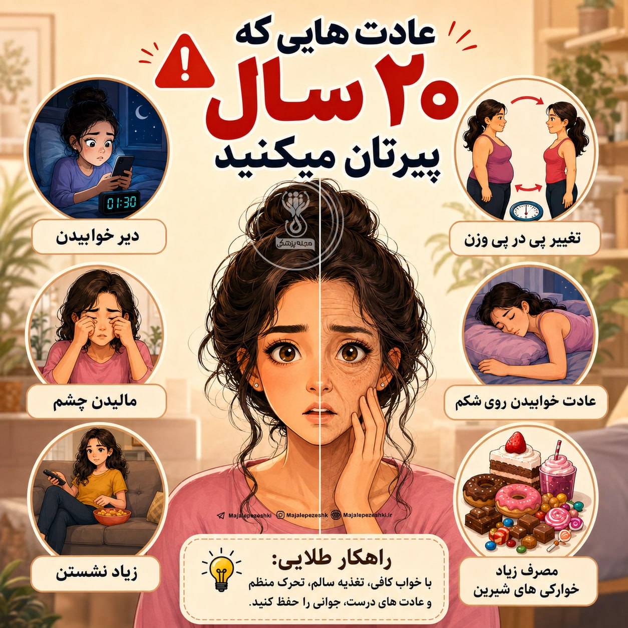 عادت‌هایی که ۲۰ سال شما را زودتر پیر می‌کند