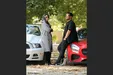 ژست رضا گلزار و ساره بیات کنار ماشین‌های لوکس+عکس