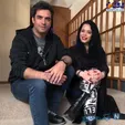 ملیکا شریفی نیا و منوچهر هادی در پشت صحنه دل+عکس