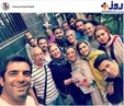 مهرانه مهین ترابی در پشت صحنه سریال دل +عکس