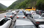 ترافیک سنگین در محور چالوس و هراز