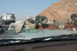 تصادف وحشتناک تریلی حامل چندین دستگاه پژو پارس در شیراز +فیلم