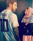 بهنوش بختیاری در کنار نقاشی معروف مسی +عکس