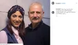 مونا فرجاد در کنار پدرش، پشت صحنه «تراس» +عکس