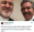 سلفی مجری معروف آمریکایی با ظریف +عکس