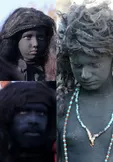 حضور دسته جنی‌ها در شهرستان نوش‌آباد کاشان + عکس