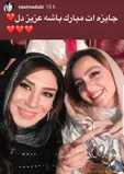 سلفی نسیم ادبی با هم‌بازی‌اش در سریال گلشیفته +عکس