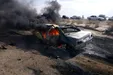 آتش سوزی وحشتناک یک خودرو در اتوبان آزادگان +فیلم