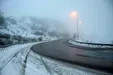 بارش شدید برف در جاده چالوس +فیلم