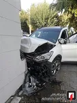 صحنه تصادف شدید سانتافه با دیوار! + عکس