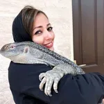 حیوانی وحشتناک در آغوش «نفیسه روشن»! +عکس