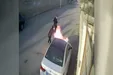 آتش زدن خودرو همسایه به دلیل اختلافات شخصی +فیلم
